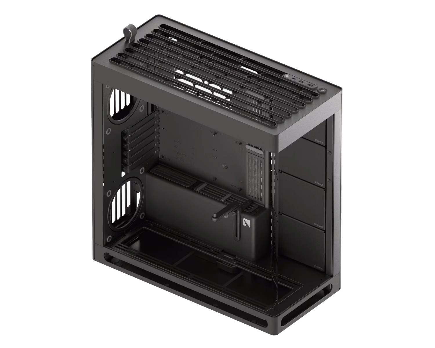 HAVN HS 420 Mid Tower PC Case, Motherboard Supports Upto E-ATX, 11x Fan Support, 3-way adjustable GPU Support, Black | HVN-CA-HS420-06 thumbnail 5