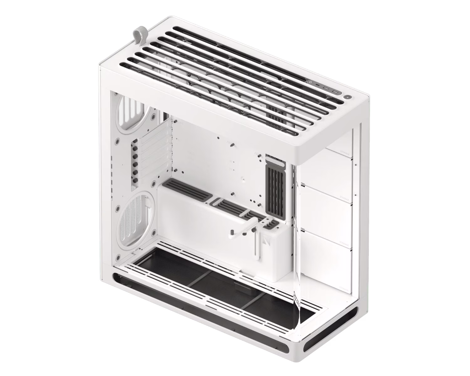 HAVN HS 420 Mid Tower PC Case, Motherboard Supports Upto E-ATX, 11x Fan Support, 3-way adjustable GPU Support, White | HVN-CA-HS420-05 thumbnail 4