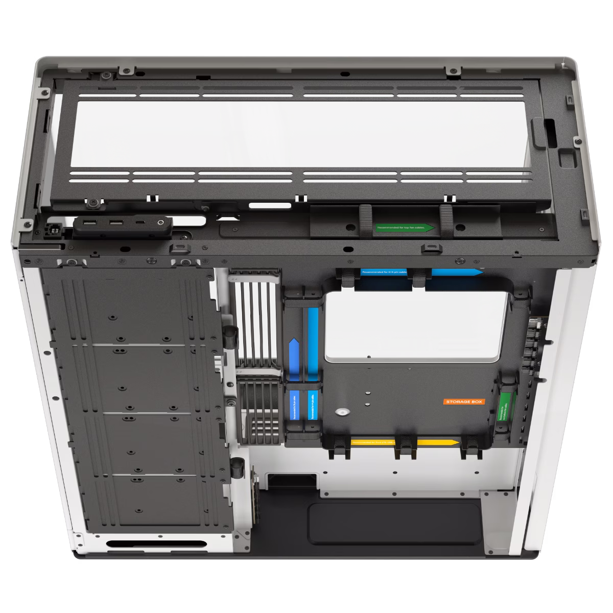 HAVN HS 420 VGPU Mid-tower PC Case, MoBo Upto E-ATX, VGPU Mount Kit with a PCI E 5.0 riser cable, 11x Fan Support, 3-way, White | HVN-CA-HS420-07 thumbnail 7