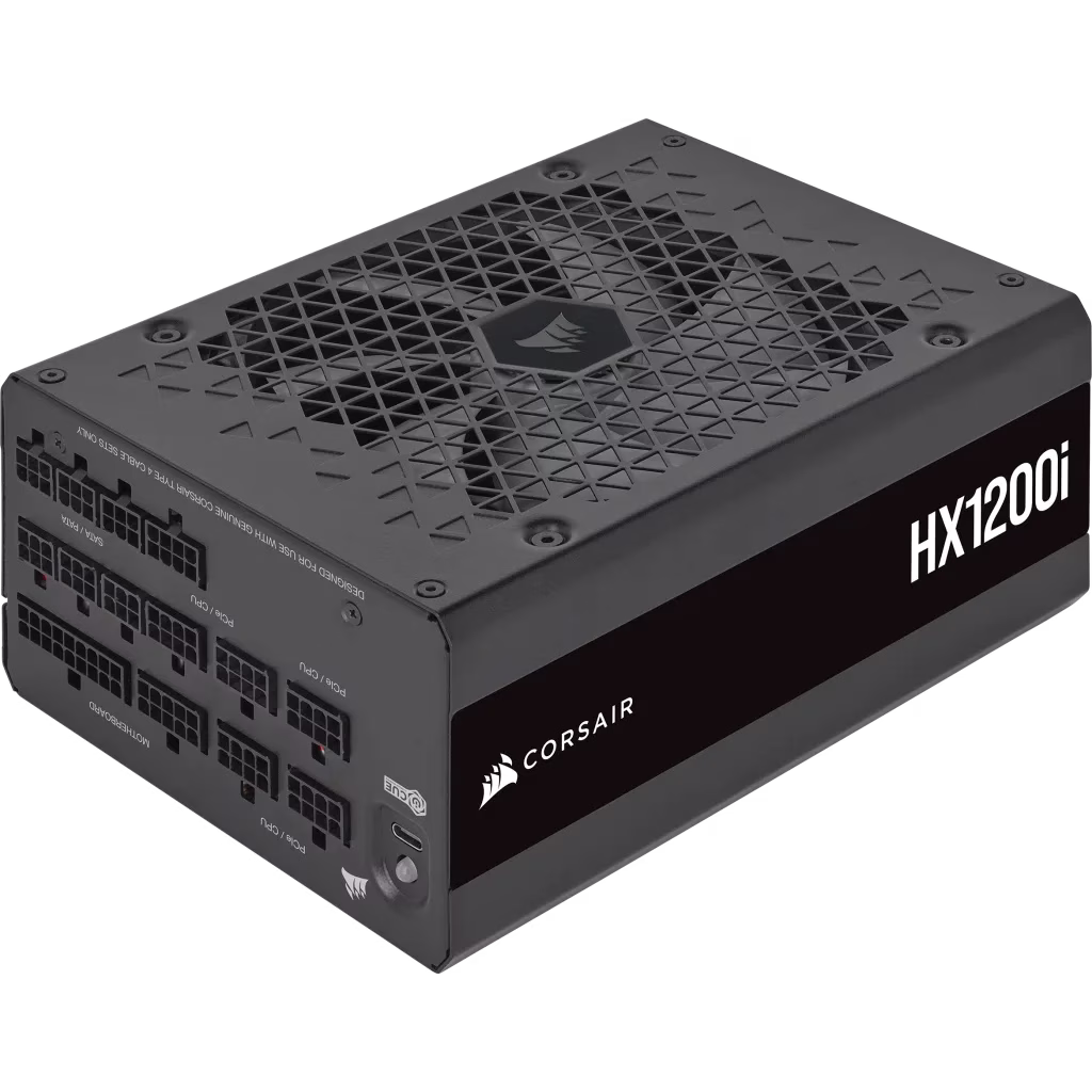 Corsair HX1200i Fully Modular Ultra-Low Noise Platinum ATX Power Supply, 1200 W,  8x SATA & PATA, 4x PCIe, 100,000 MTBF Hours, Fluid Dynamic Bearing fan with Zero RPM mode,  80 PLUS Platinum Efficiency | CP-9020281-UK thumbnail 3