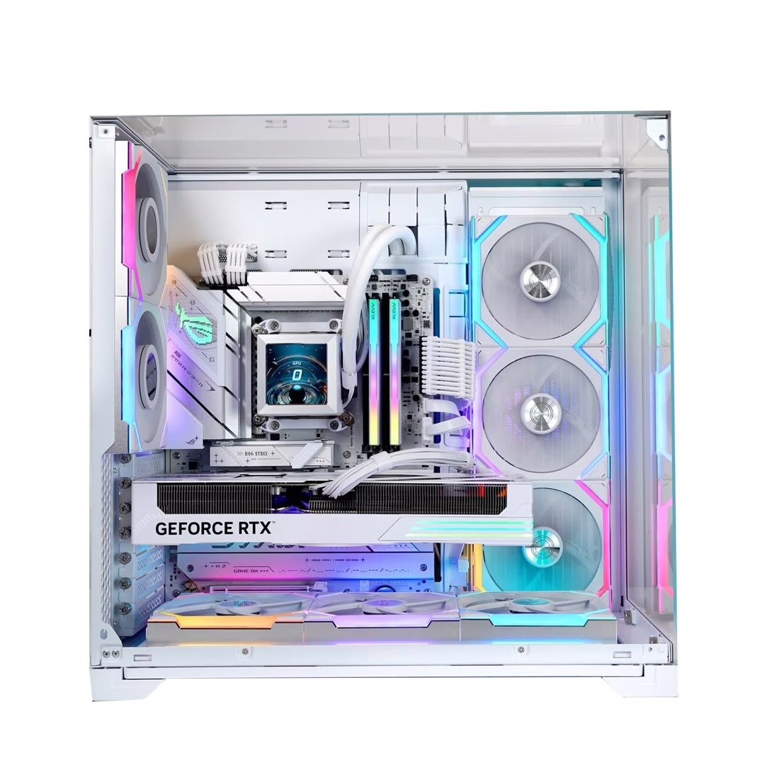 Pure White AMD Gaming PC: Ryzen 7 9700X + RTX 5070 OC, 32GB DDR5, 1TB Gen5 NVMe, LCD AIO, WiFi 7 thumbnail 2
