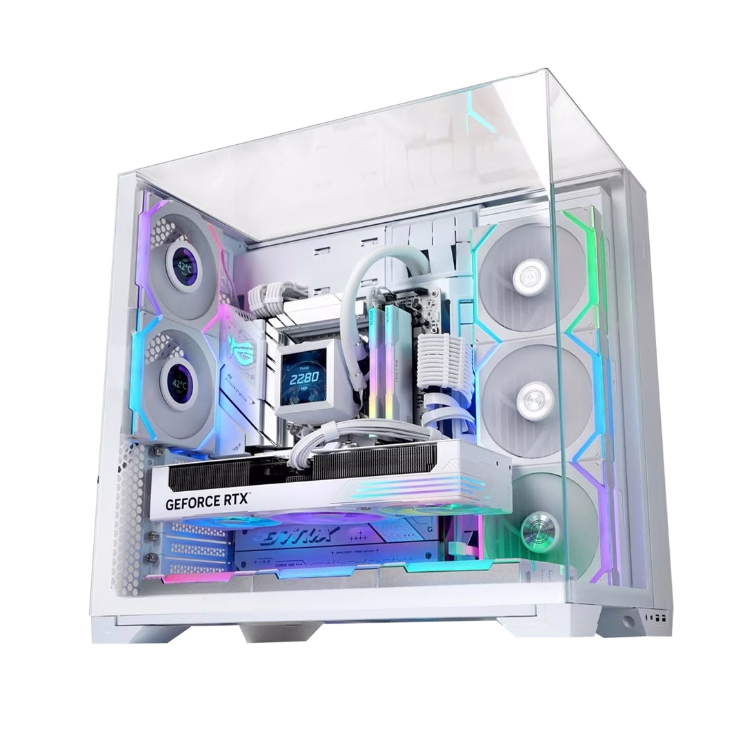 Pure White AMD Gaming PC: Ryzen 7 9700X + RTX 5070 OC, 32GB DDR5, 1TB Gen5 NVMe, LCD AIO, WiFi 7 image