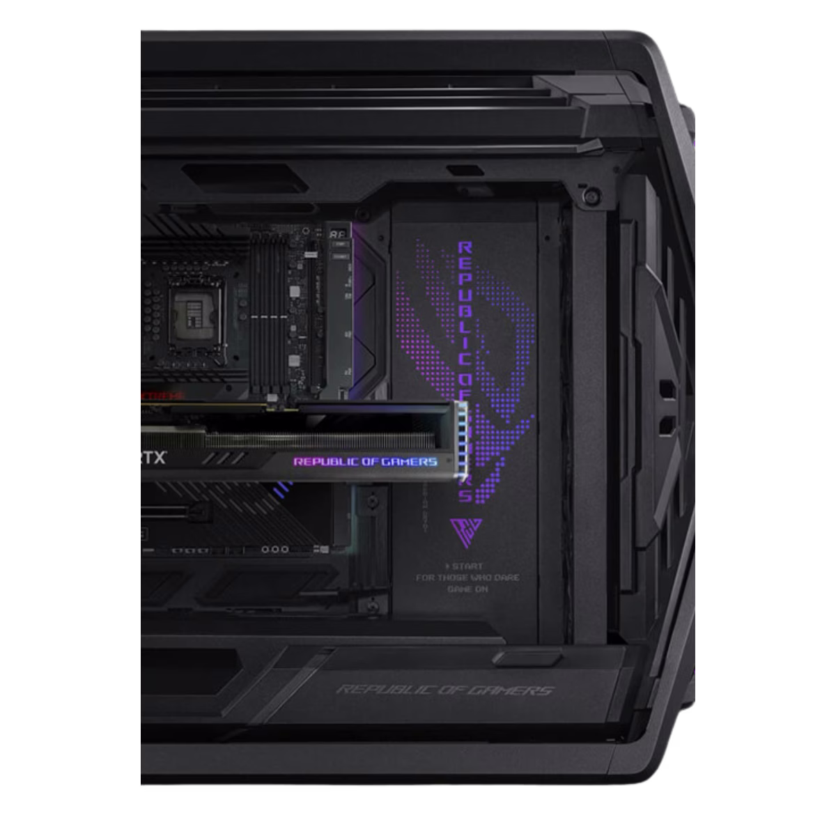 ASUS RYUJIN III Extreme Edition Gaming PC Powered By ASUS, AMD Ryzen 9 9950X 16 Cores 32 Threads, NVIDIA RTX 4090 24GB, 125GB DDR5, 4TB SSD Gen 4, 1600W 80 PLUS Gold PSU, RYUJIN III 360mm    RENDERING PC image