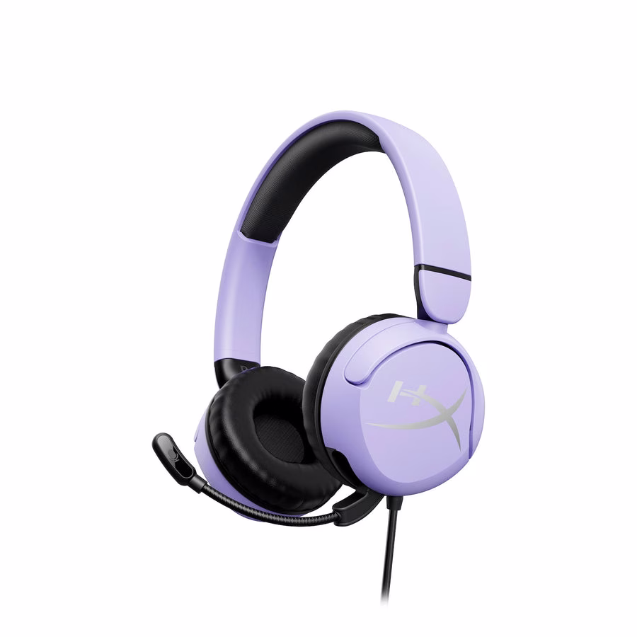 HyperX Cloud Mini Wired Headset, Lightweight comfort, Multiplatform compatibility, Adjustable, rotating earcups, Lavender | 7G8F5AA thumbnail 4