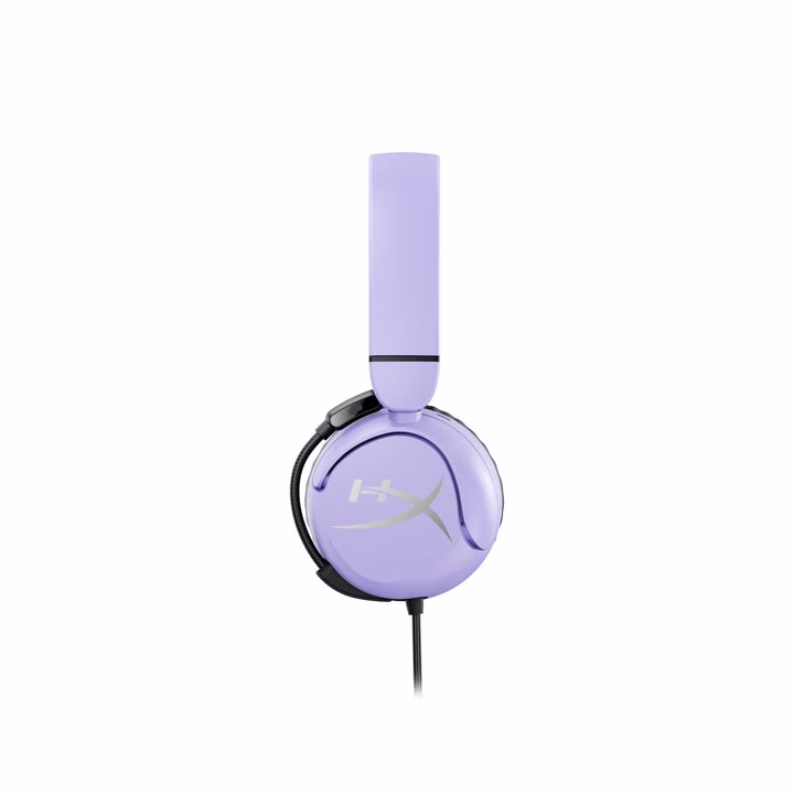 HyperX Cloud Mini Wired Headset, Lightweight comfort, Multiplatform compatibility, Adjustable, rotating earcups, Lavender | 7G8F5AA thumbnail 2