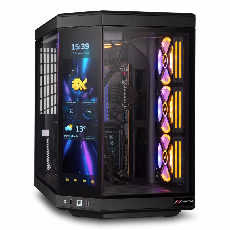 Nanotech HYTE Y70 Touch Premium Gaming PC: Core 14th Gen i9-14900KS, RTX 4090 24G GAMING OC, 64GB (2x32GB) DDR5 DRAM 6400MT/s, 4TB PCIe NVMe 4.0, 1300w 80 Plus Platinum, 360 AIO Liquid CPU Cooler, WiFi+BT, 1 Year Warranty thumbnail 3