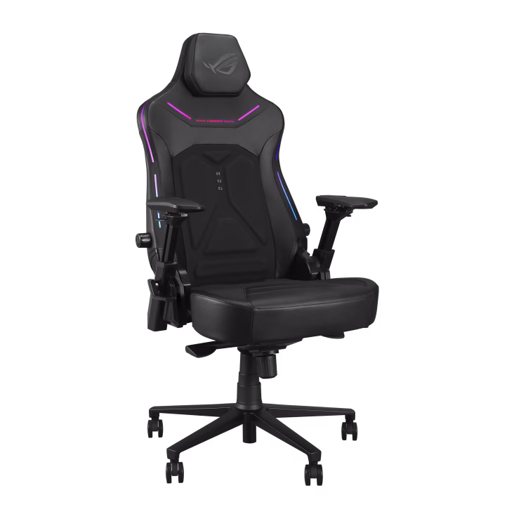 ASUS ROG Courser Gaming Chair, Premium PU Leather, Black Edition, High Density Foam, 4D Armrests, Ergonomic Racing Design, Class 4 Gas Lift thumbnail 2