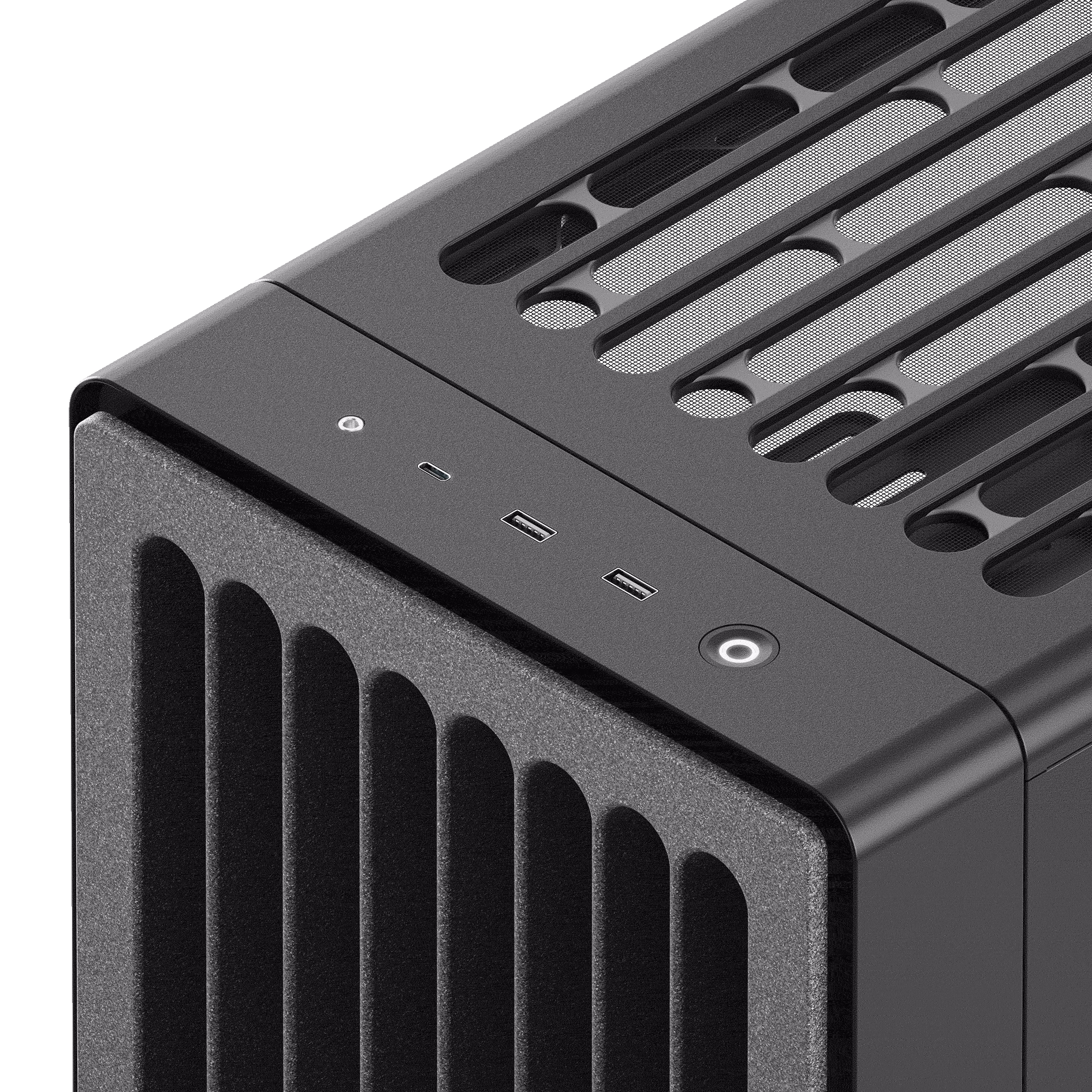 HAVN BF 360 Flow Black Mid-Tower Computer Case, Dual 180mm FDB Fans, GPU Air Guide Ramp, E-ATX Support, 360mm AIO Support thumbnail 7