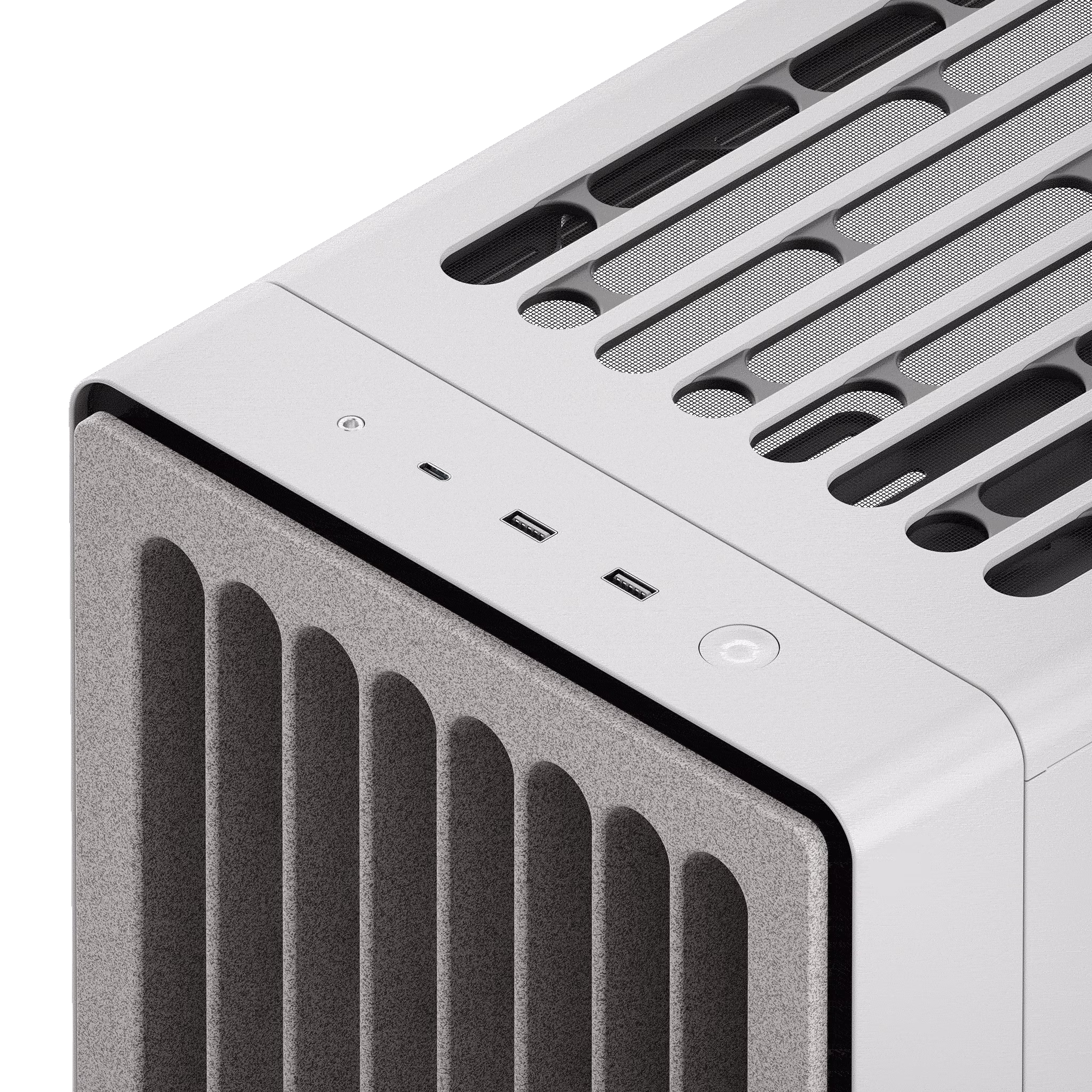 HAVN BF 360 Flow White Mid-Tower Computer Case, Dual 180mm FDB Fans, GPU Air Guide Ramp, E-ATX Support, 360mm AIO Support thumbnail 9