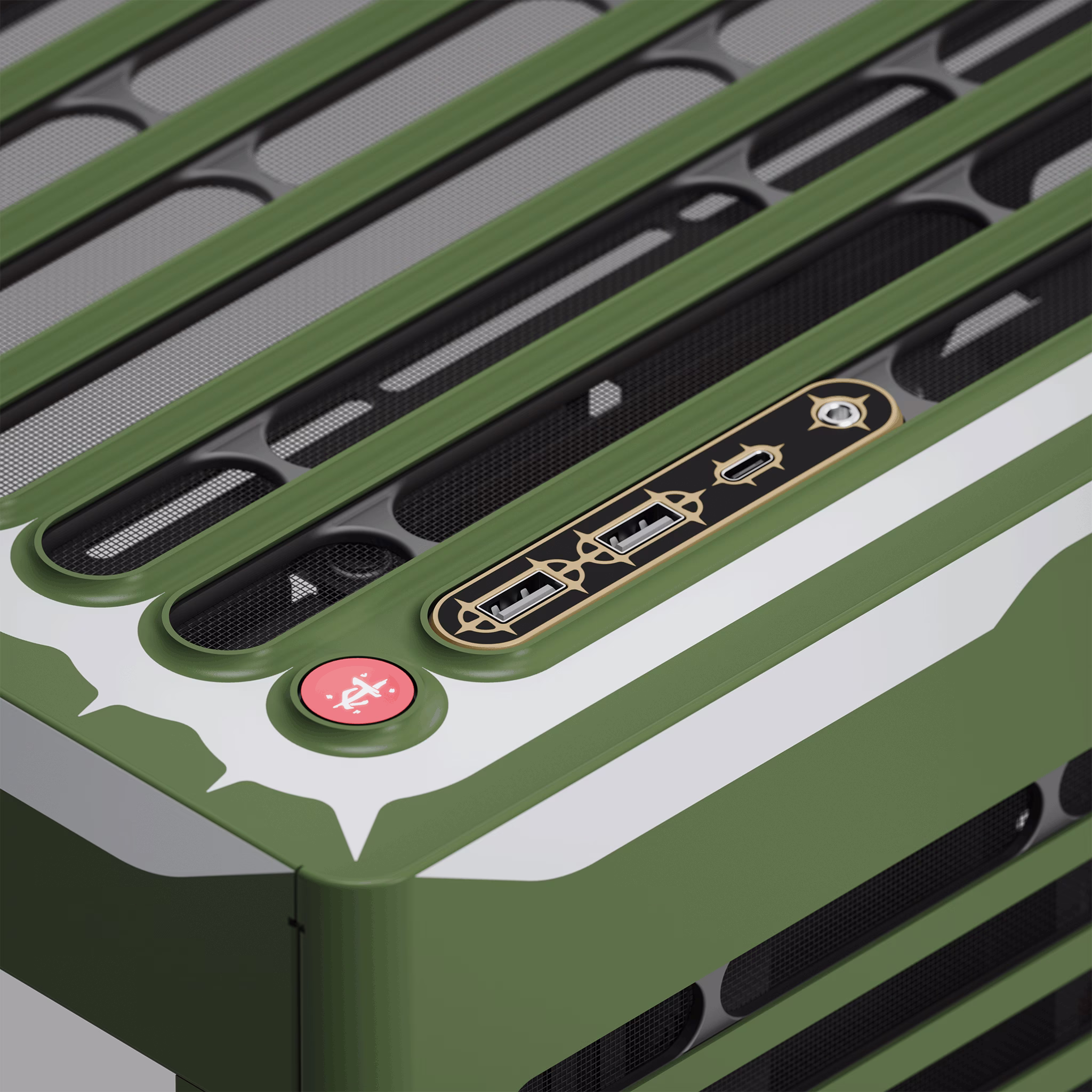 HAVN HS 420 DOOM: The Dark Ages Limited Edition Mid-tower PC Case, Dual Chamber Hybrid Structure, 420mm AIO Support, Exclusive Slayer Art & Magnetic Skull, RGB Light Strip thumbnail 11