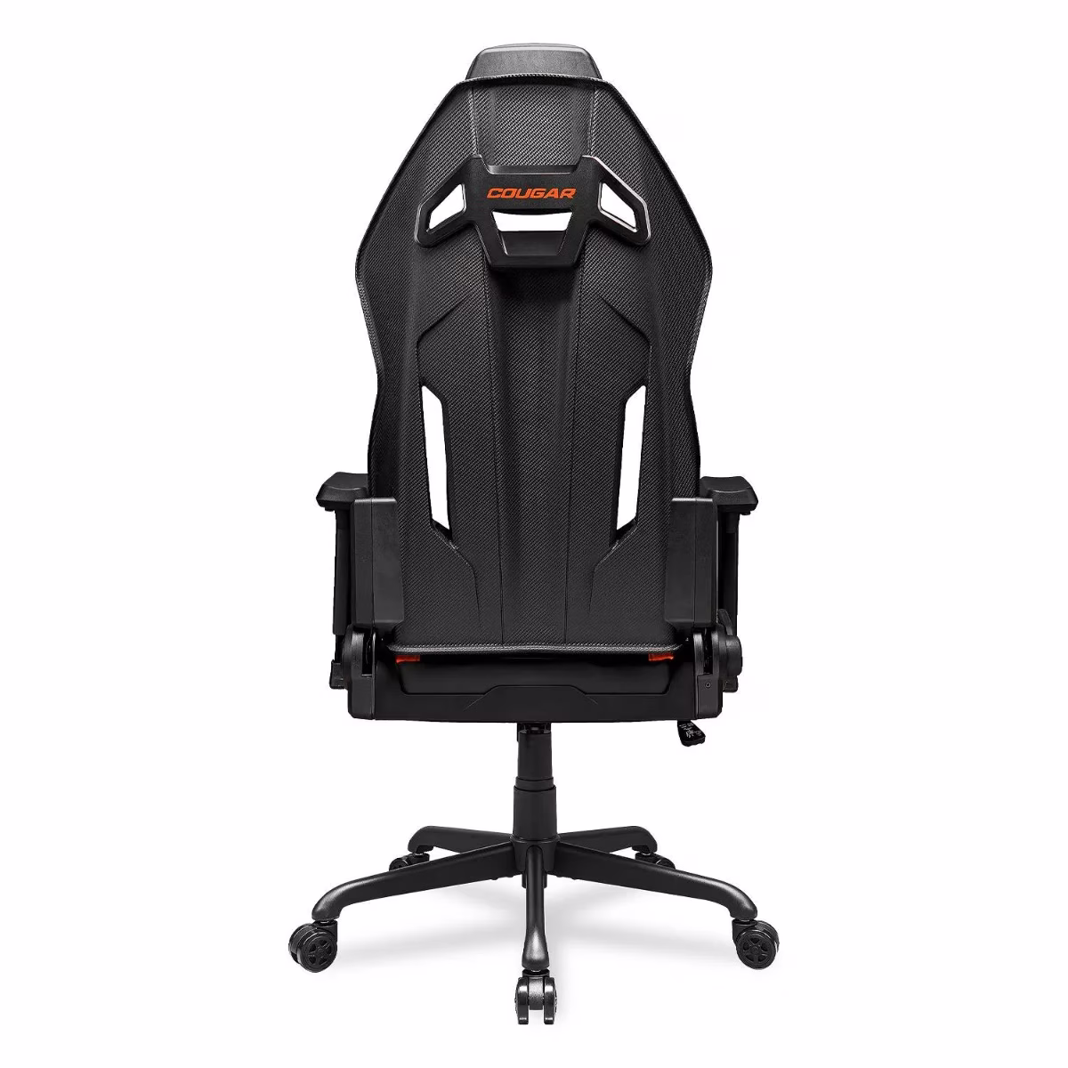Cougar Hotrod Multi-zone Backrest Anchored Gaming Chair, Hyper-dura Leatherette, 3D Adjustable Armrest, Class 4 Gas Lift, 150º Reclining, 5-Star Steel Base, 2.4" Wheels, Orange-Black | 3MARXORB.0001 thumbnail 3