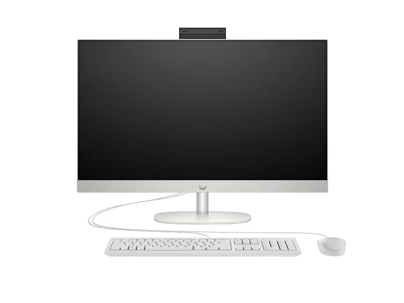 HP 27 inch White All-in-One 27-cr0156nh PC, Intel Core i7-1355U 13th Gen (up to 5.0 GHz), Intel Iris X Graphics, 8 GB DDR4-3200 MT/s (1 x 8 GB), 512 GB PCIe NVMe, Wi-Fi 6, BT 5.3, Shell white | A9VA3EA thumbnail 2