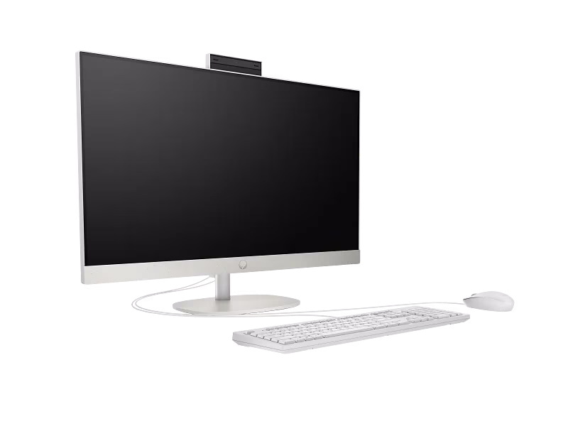 HP 27 inch White All-in-One 27-cr0156nh PC, Intel Core i7-1355U 13th Gen (up to 5.0 GHz), Intel Iris X Graphics, 8 GB DDR4-3200 MT/s (1 x 8 GB), 512 GB PCIe NVMe, Wi-Fi 6, BT 5.3, Shell white | A9VA3EA thumbnail 3