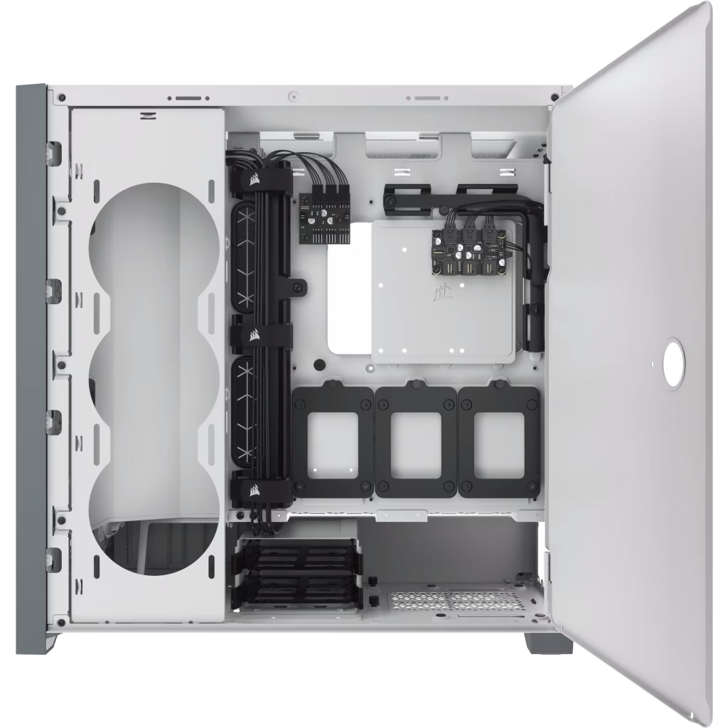 Corsair iCUE 5000X RGB Tempered Glass Mid-Tower ATX PC Smart Case, Motherboard Support Upto E-ATX, Fits up to 10x 120mm, 6x Drive Bays, 9x Expansion Slots, White |  CC-9011213-WW thumbnail 10