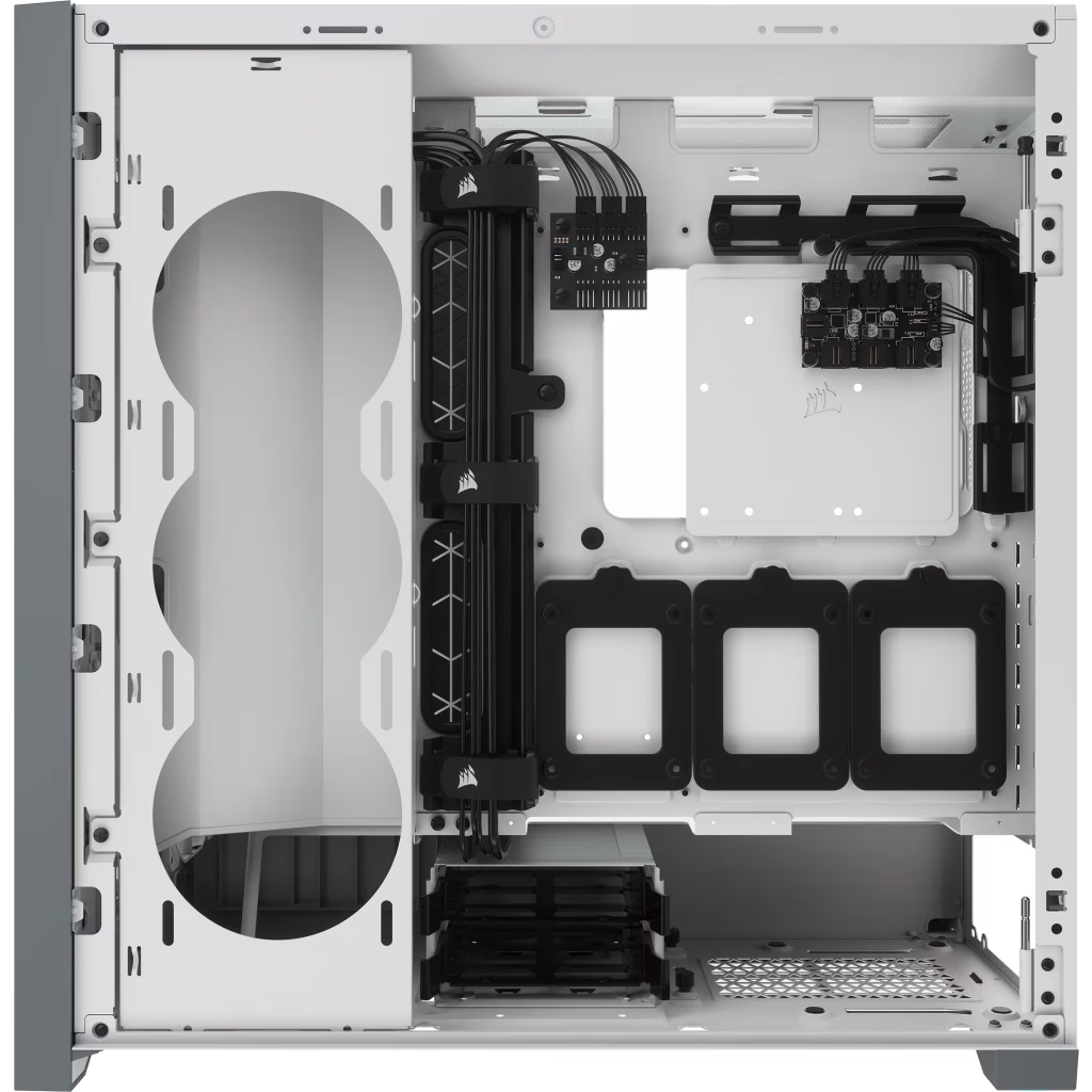 Corsair iCUE 5000X RGB Tempered Glass Mid-Tower ATX PC Smart Case, Motherboard Support Upto E-ATX, Fits up to 10x 120mm, 6x Drive Bays, 9x Expansion Slots, White |  CC-9011213-WW thumbnail 7