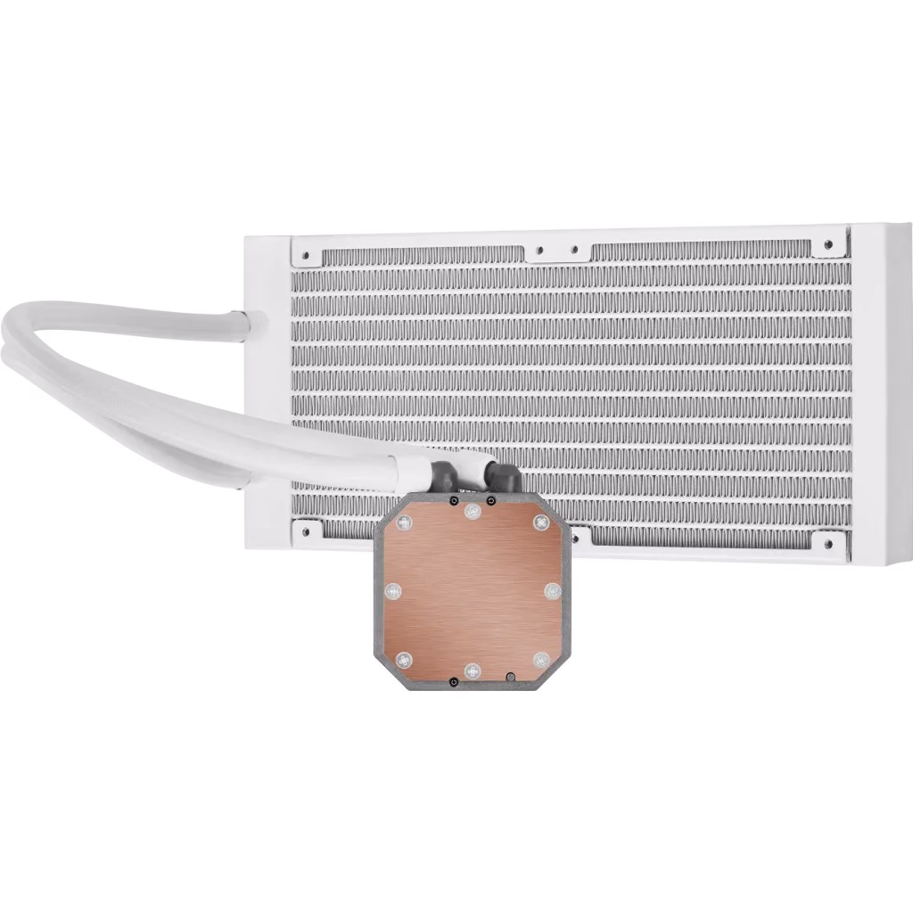 Corsair iCUE H100i ELITE CAPELLIX Liquid CPU Cooler, low-noise cooling for your CPU, with a 240mm radiator, 2x CORSAIR ML120 RGB PWM fans, White | CW-9060050-WW thumbnail 9