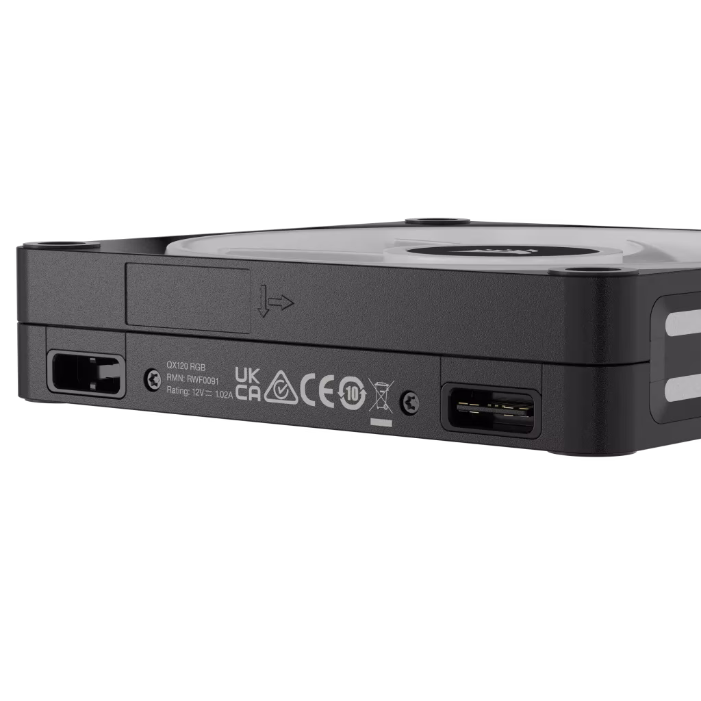 Corsair iCUE LINK QX120 RGB 120mm PWM PC Fan Expansion Kit, 400 - 2400 RPM, Black | CO-9051001-WW image