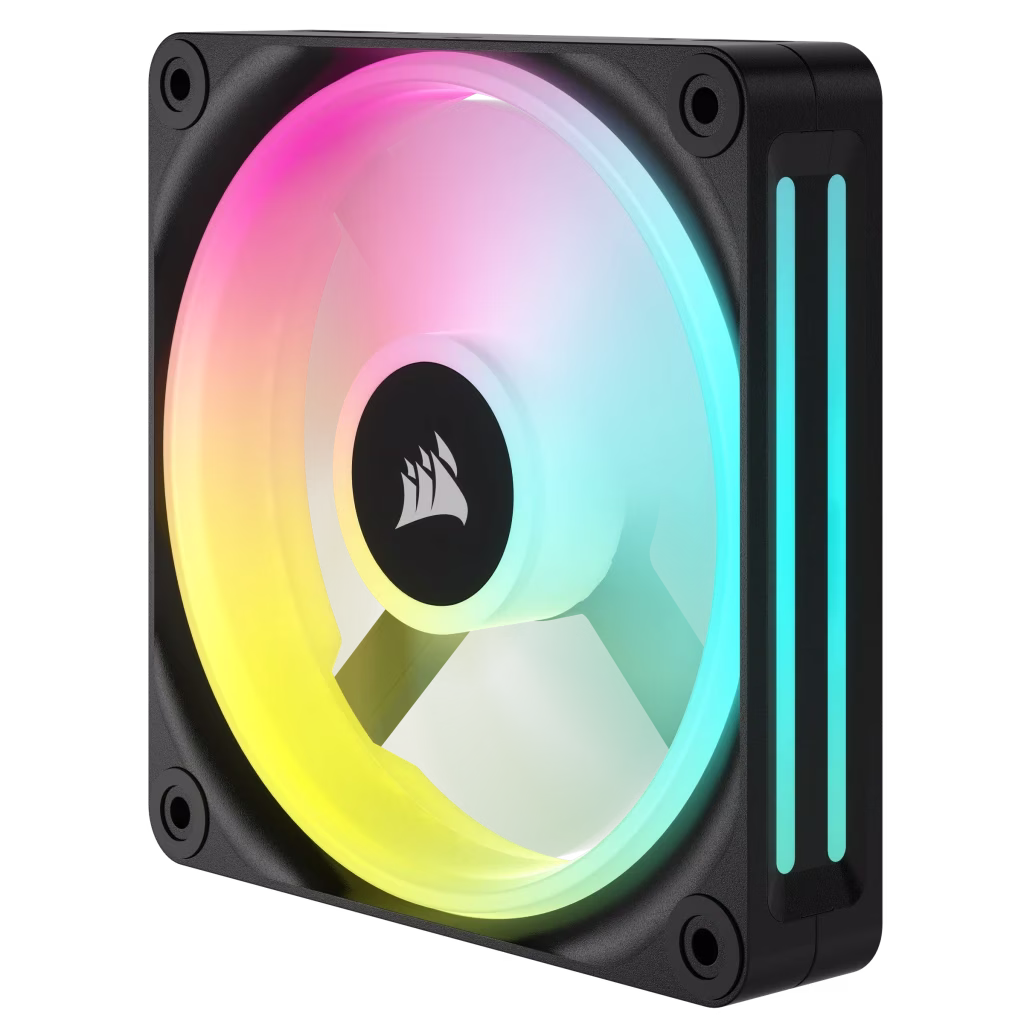 Corsair iCUE LINK QX120 RGB 120mm PWM PC Fan Expansion Kit, 400 - 2400 RPM, Black | CO-9051001-WW thumbnail 5