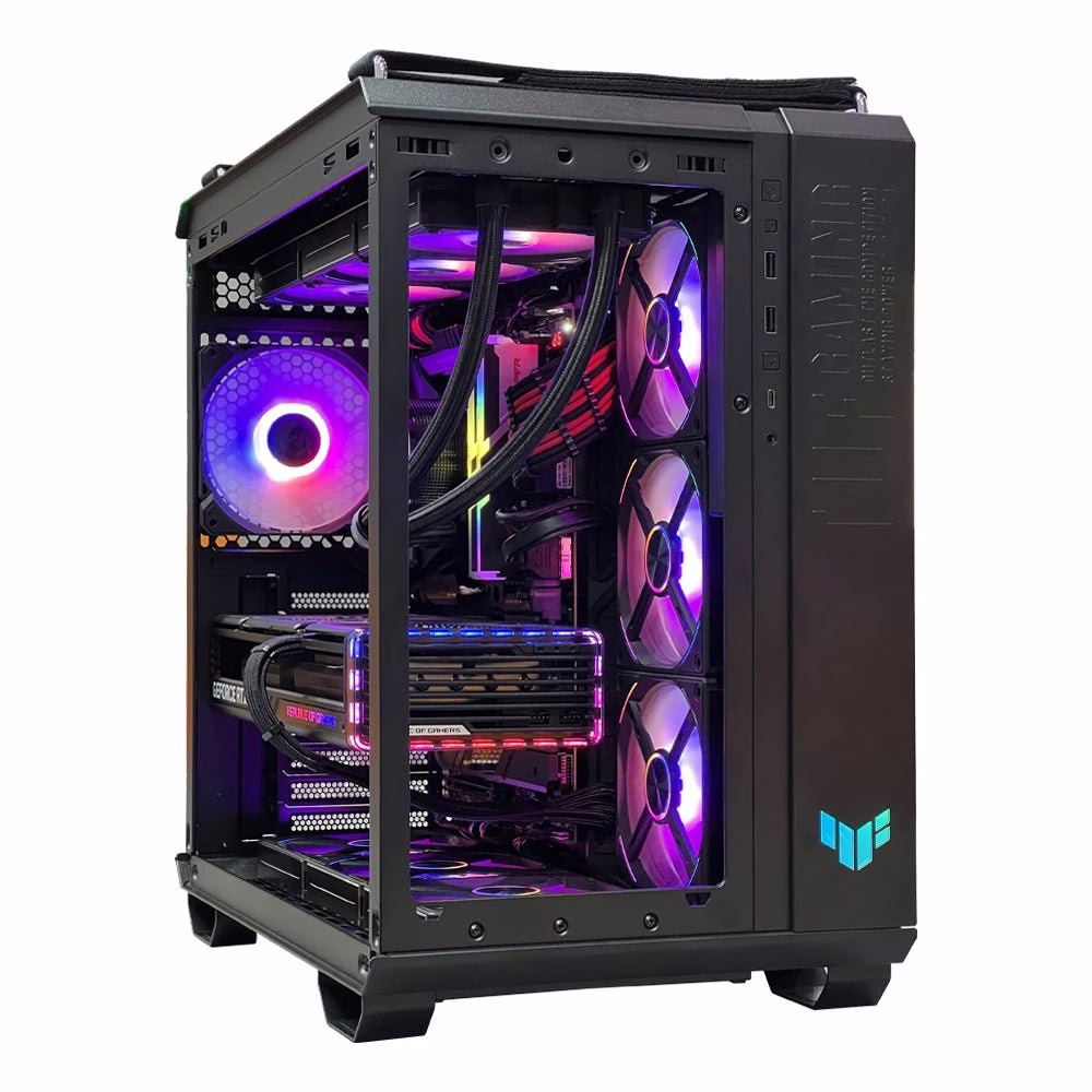 Gaming PC ENTERPRISE/RENDER NODE GAMING PC POWERED BY ASUS PARTS AMD RYZEN THREADRIPPER PRO 5975WX   256GB RAM  (8*32GB DDR4 3200 RAM )  ASUS 4090 STRIX GRAPHIC CARD  1200W ASUS POWER SUPPLY  ASUS 3 FAN COOLER thumbnail 4