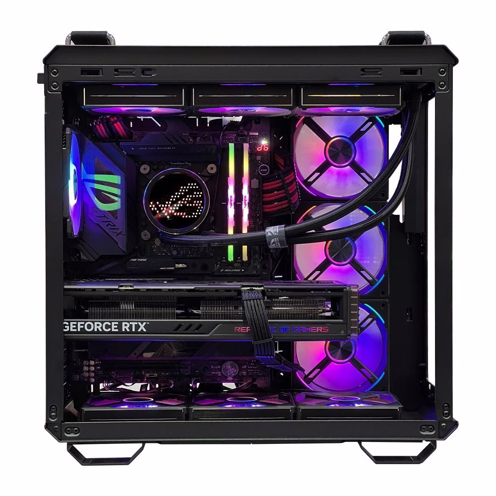 Gaming PC ENTERPRISE/RENDER NODE GAMING PC POWERED BY ASUS PARTS AMD RYZEN THREADRIPPER PRO 5975WX   256GB RAM  (8*32GB DDR4 3200 RAM )  ASUS 4090 STRIX GRAPHIC CARD  1200W ASUS POWER SUPPLY  ASUS 3 FAN COOLER thumbnail 5