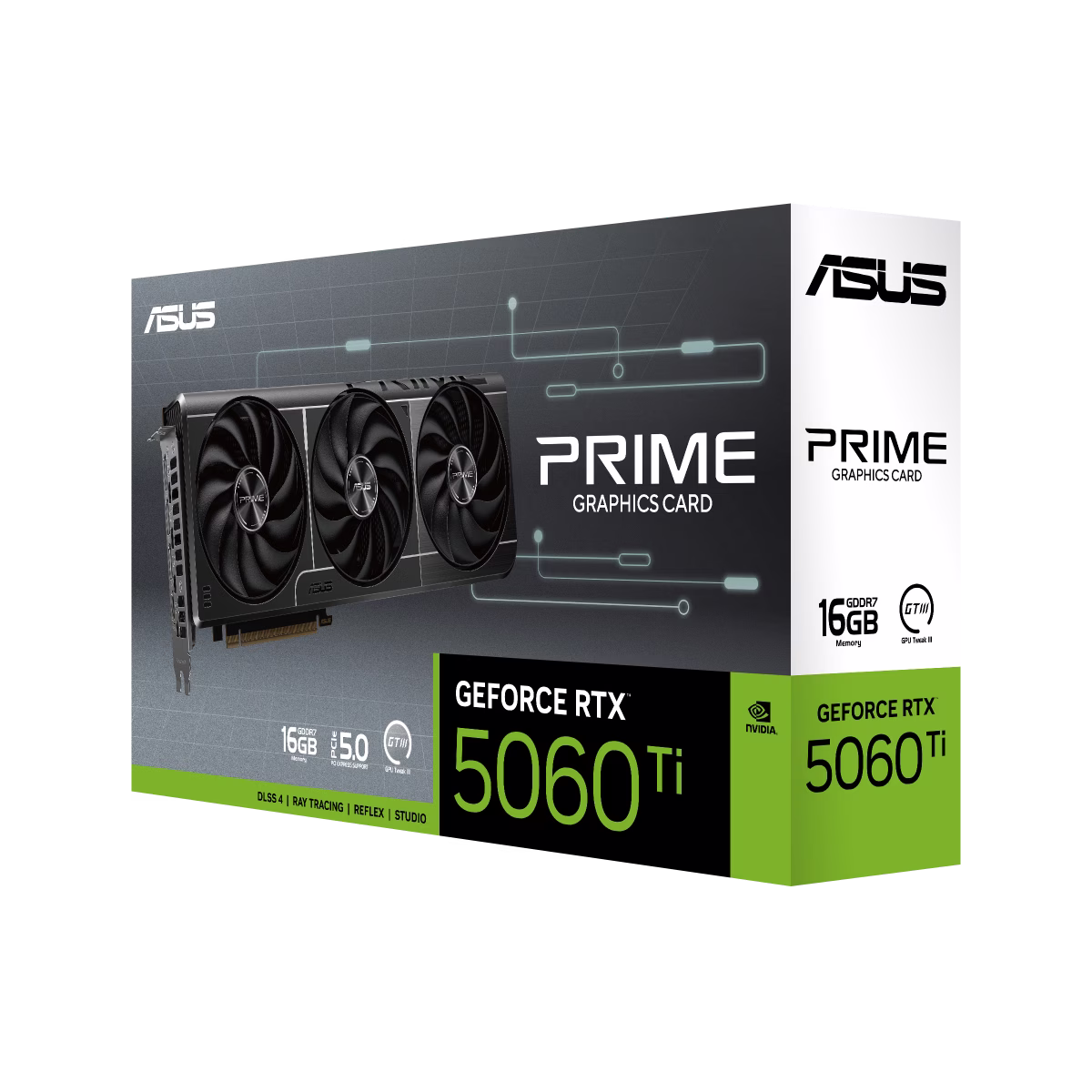 Asus GeForce RTX 5060 Ti Prime 16GB GDDR7 PCI-Express Graphics Card, Boost Clock: 2572 MHz, Memory 16GB 28000MHz GDDR7, Cuda Cores: 4608, VR Ready, PhysX/CUDA Enabled, NVIDIA Blackwell 2.0, 4nm Process, Real-Time Ray Tracing, DLSS 4. thumbnail 2
