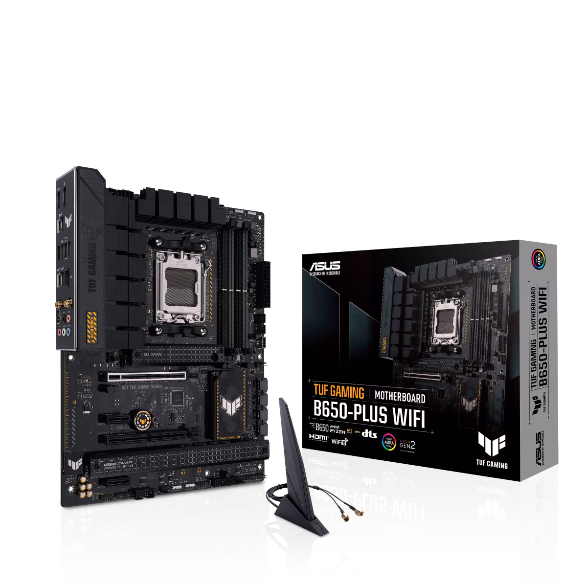 Asus Tuf Gaming B650-Plus Wifi DDR5 ATX Motherboard, AMD Socket AM5, B650 Chipset, 2.5Gb Ethernet, Bluetooth, WiFi 6E 6GHz, Max 128GB 4xDIMM Memory, PCIe 4.0x16, 3xM.2 Slot | 90MB1BZ0-M0EAY0 – Buy Online