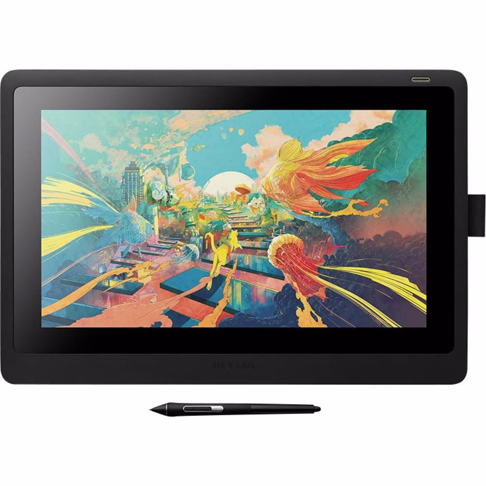 Wacom Cintiq 16 Full HD Display ??? 15.6-inch Graphic Display with Integrated legs, FHD1920 x 1080 display with a viewing angle of 176??, 16.7 million colours & a Colour Gamut of 72% NTSC | DTK1660K0B thumbnail 3
