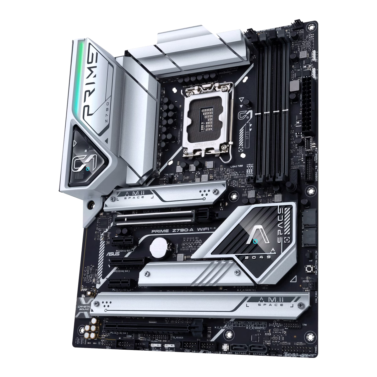 Asus Prime Z790-A Wifi 6E ATX Motherboard, Socket Intel LGA1700, Z790 Chipset, PCIe 5.0, 128GB DDR5 Max Memory, 4x M.2 Slots, Intel 2.5 Gb LAN, USB 3.2, Aura Sync RGB Lighting | 90MB1CS0-M0EAY0 thumbnail 4