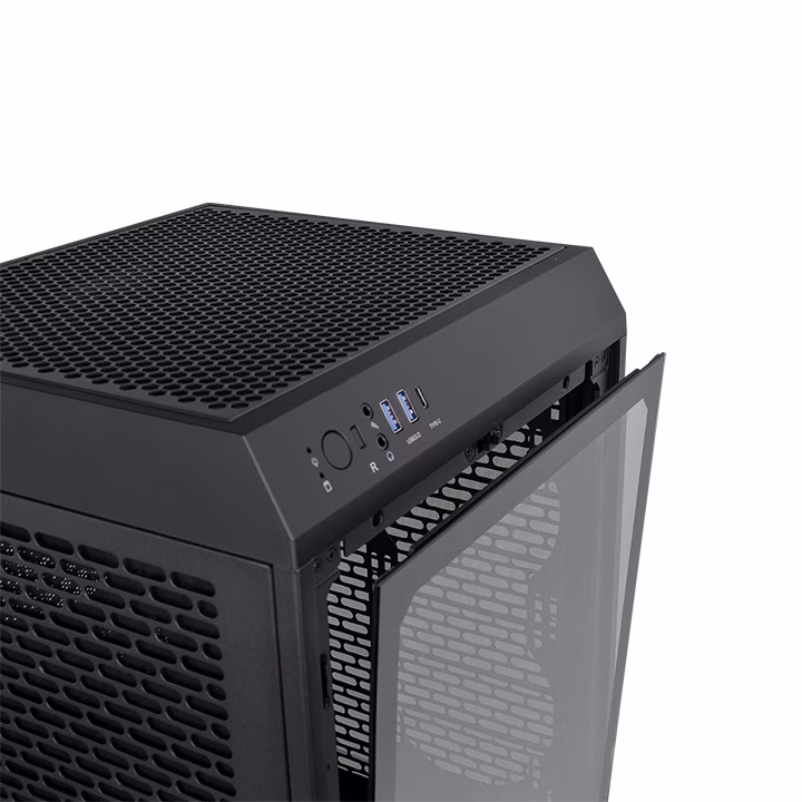 Thermaltake The Tower 200 Mini Computer Case, SPCC+Tempered Glass Material, Supports Up to 280mm Radiator, Up to 4 Fans Support, Removable Dust Filter-Black thumbnail 4