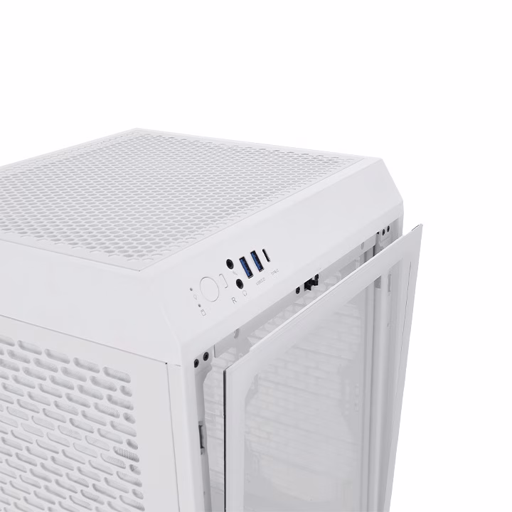 Thermaltake The Tower 200 Mini Computer Case, SPCC+Tempered Glass Material, Supports Up to 280mm Radiator, Up to 4 Fans Support, Removable Dust Filter-White thumbnail 3