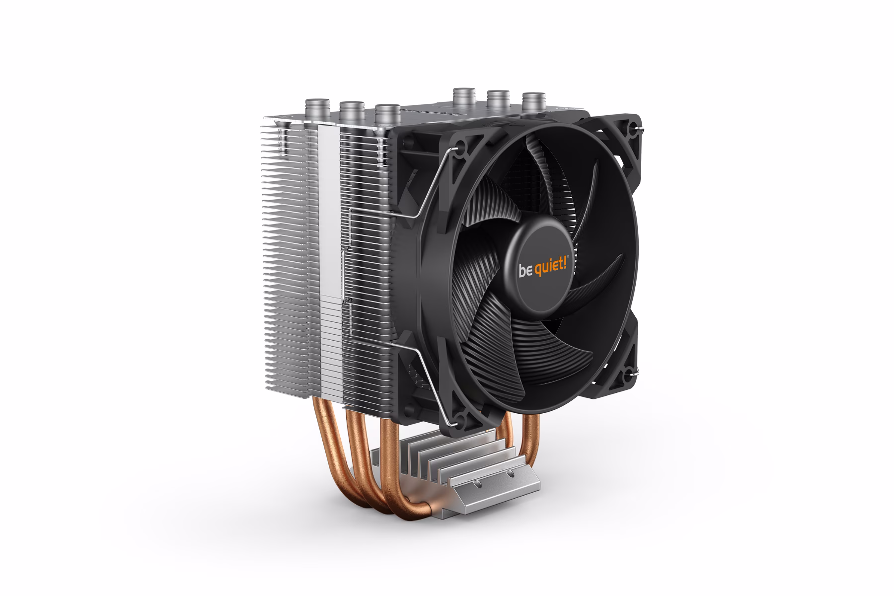 Be Quiet! Pure Rock Slim 2 CPU Cooler, Pure Wings 2 92mm PWM Fan, 2000 RPM Fan Speed, 34.9 CFM Fan Airflow, Aluminum / Copper Base Material, 4-Pole Fan Motor Technology, Black | BK030 thumbnail 3