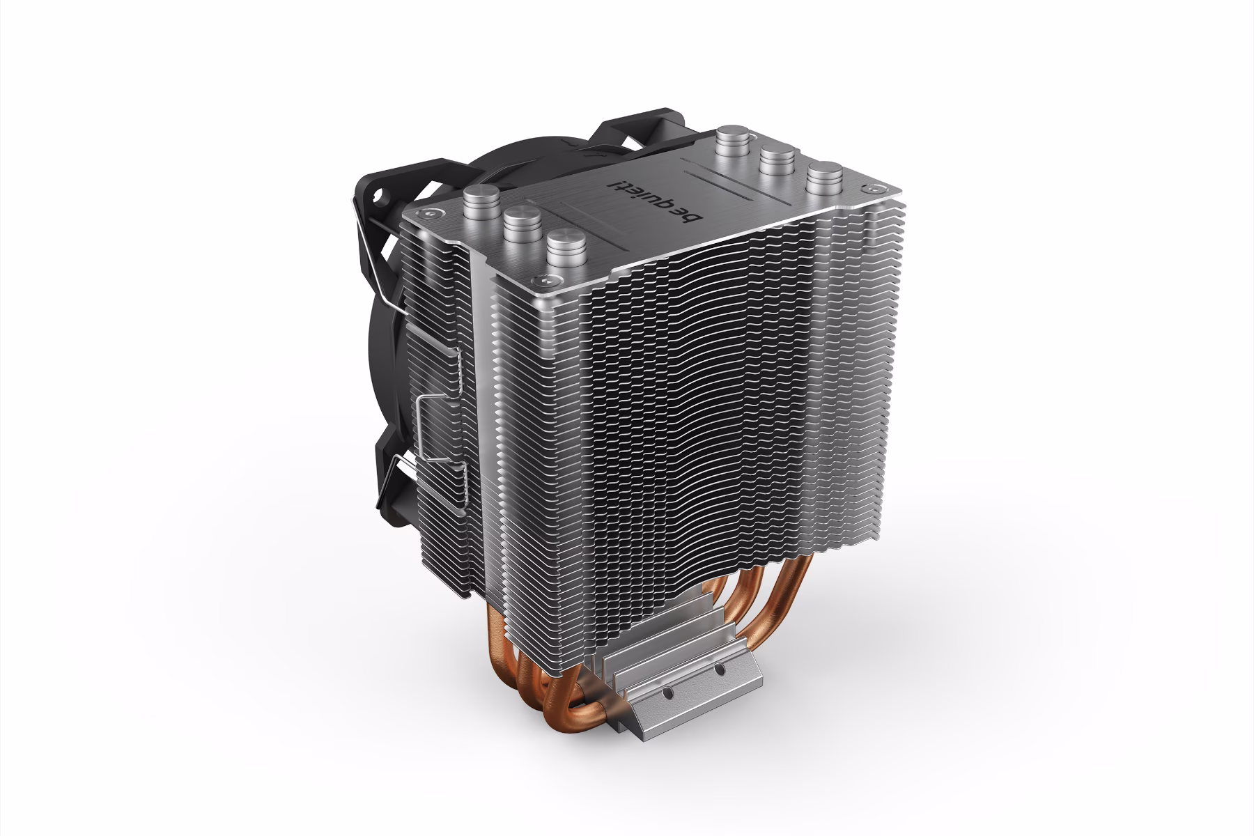Be Quiet! Pure Rock Slim 2 CPU Cooler, Pure Wings 2 92mm PWM Fan, 2000 RPM Fan Speed, 34.9 CFM Fan Airflow, Aluminum / Copper Base Material, 4-Pole Fan Motor Technology, Black | BK030 image