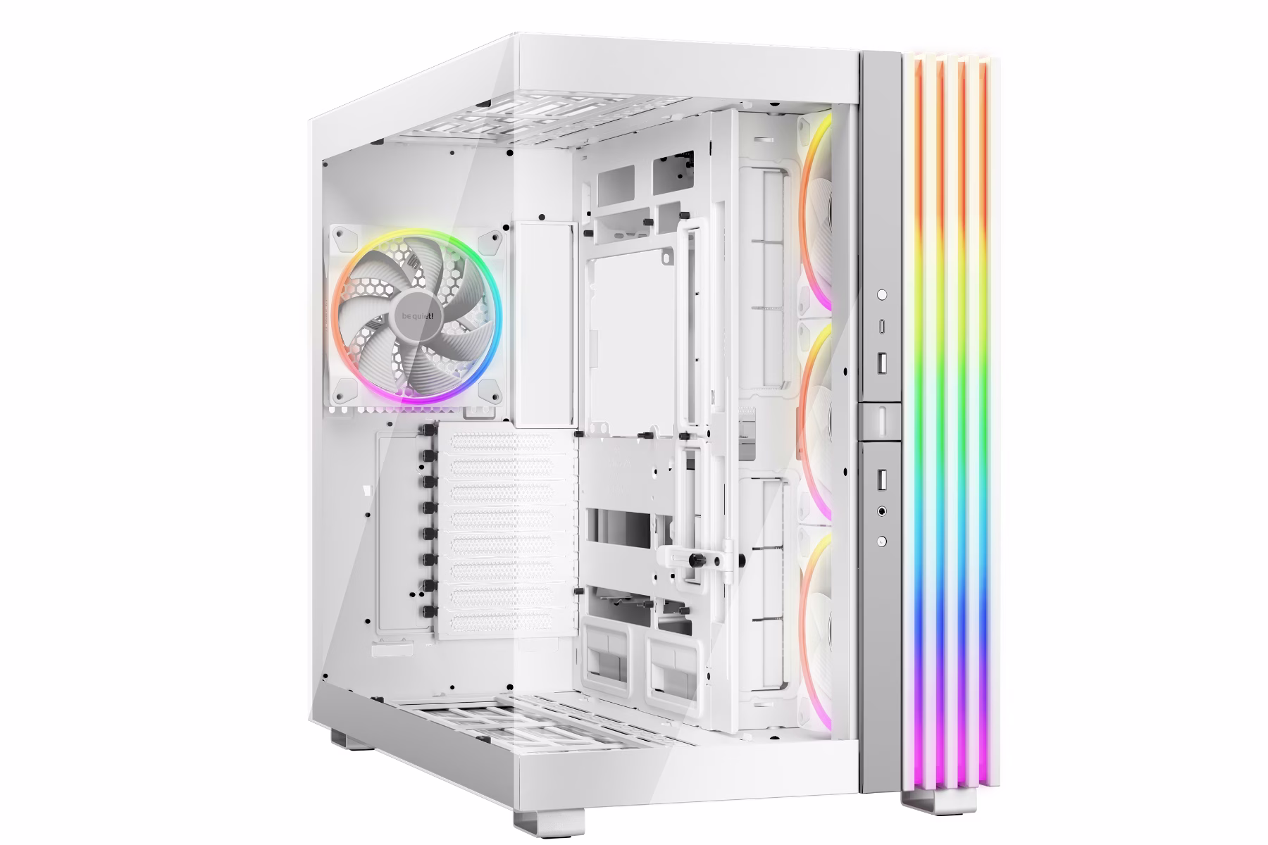 Be Quiet! Light Base 900 FX White PC Case, Stunning Panoramic View, Show Case, Dual Chamber Design, Solid ARGB LED Strip, 4 Light Wings PWM White Fan, Inverted and Horizontal |BGW72 – Buy Online