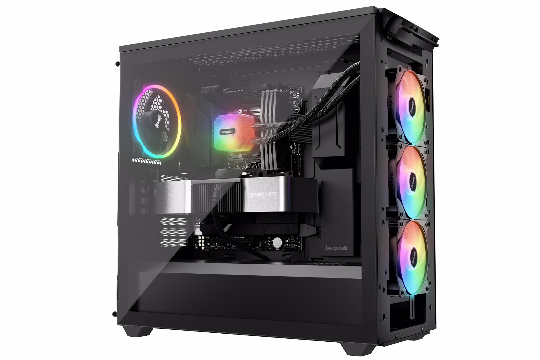 be quiet LIGHT LOOP 360mm Black  All-in-One Liquid Cooling, 3x Light Wings LX PWM Fans, ARGB Cooling Block, 2900 Pump speed (rpm) | BW022 thumbnail 7