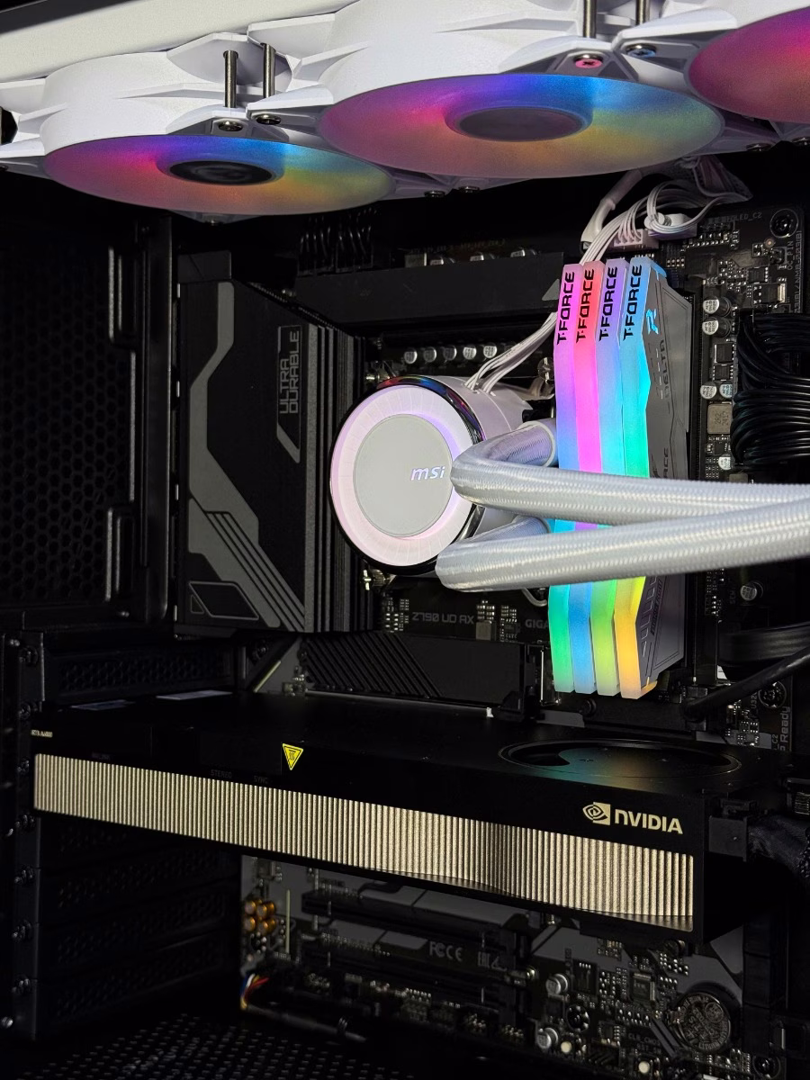 Professional Workstation - Core i9-14900KF, A6000 48GB GPU, 64GB (2x32) DDR5 6000 MHz, 1TB M.2 SSD SN850 + 4TB HDD, 1000W PSU. image