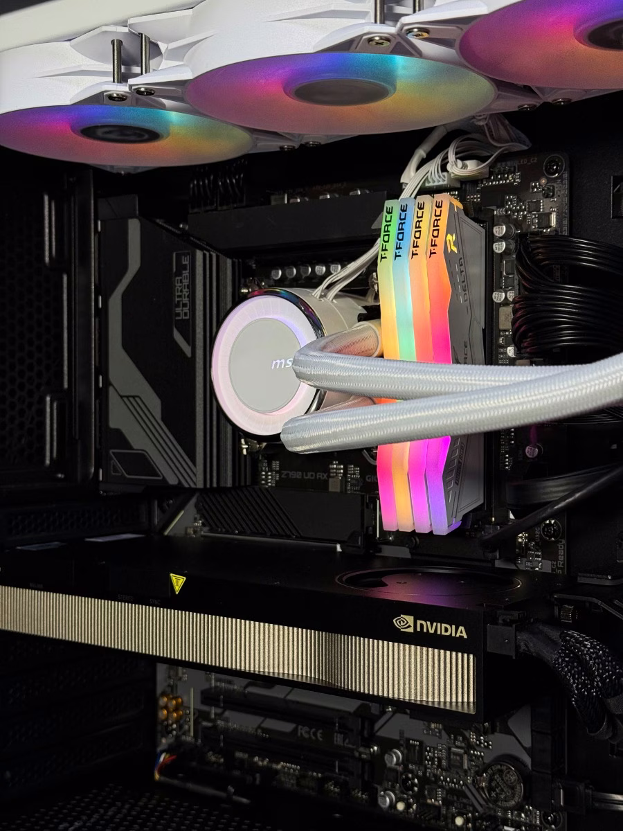 Professional Workstation - Core i9-14900KF, A6000 48GB GPU, 64GB (2x32) DDR5 6000 MHz, 1TB M.2 SSD SN850 + 4TB HDD, 1000W PSU. thumbnail 4