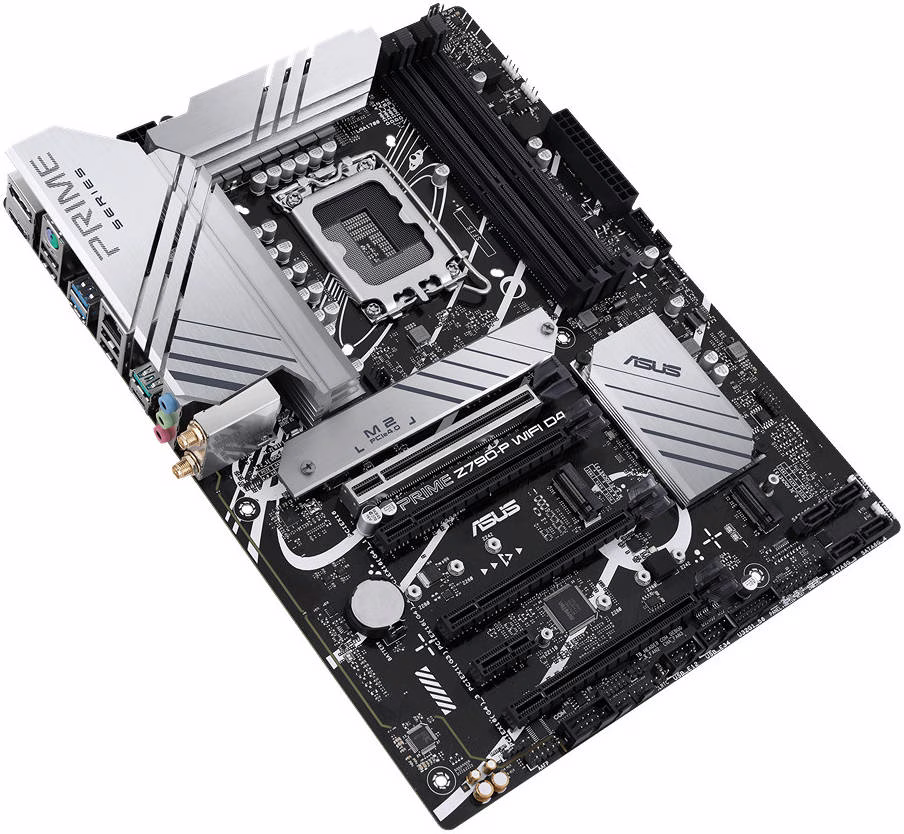 ASUS PRIME Z790-P WIFI D4 LGA1700 ATX Motherboard, Intel Z790 Chipset, 2 Channel 4x DDR4 DIMM, 128GB Max Memory, Wi-Fi 6/2.5Gb Eth, 1x PCIe 5.0 x16, 1x DP, 1xHDMI, USB3.2/2.0 | 90MB1DB0-M0EAY0 thumbnail 3