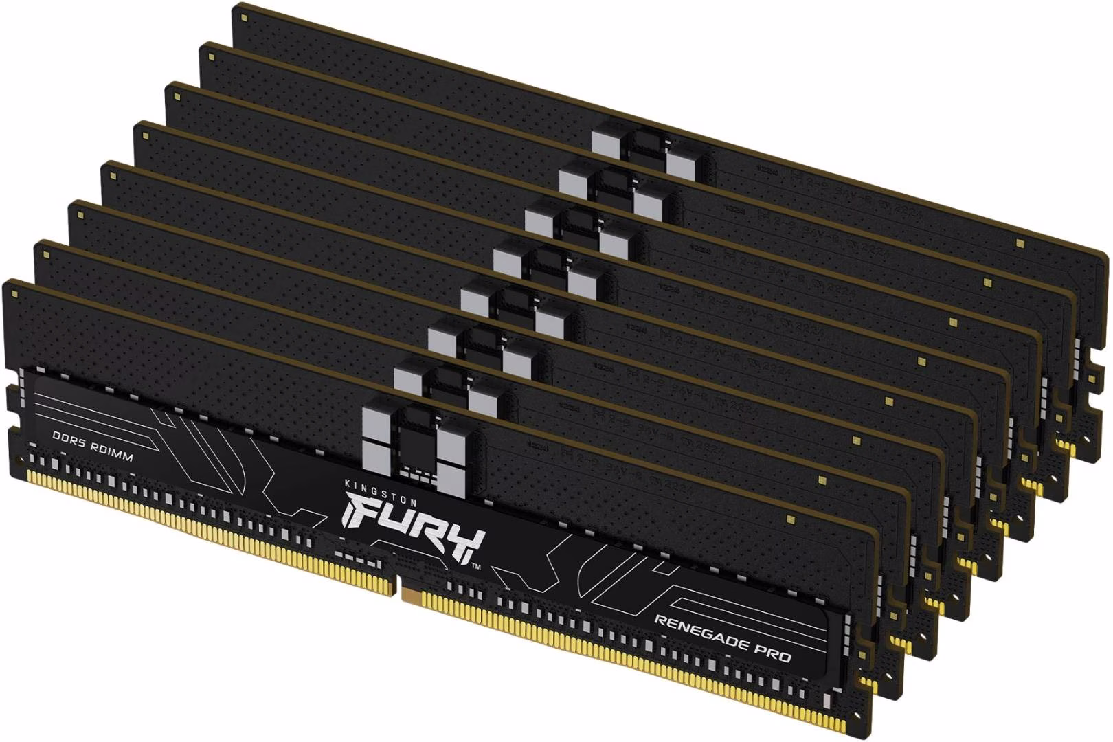 Kingston Fury Renegade Pro XMP 256GB 6000MT/s DDR5 ECC Reg CL32 DIMM (Kit of 8) Desktop Gaming Spoke - KF560R32RBK8-256  (SUPPORT ASUS TRX50  WRX90E ) thumbnail 2