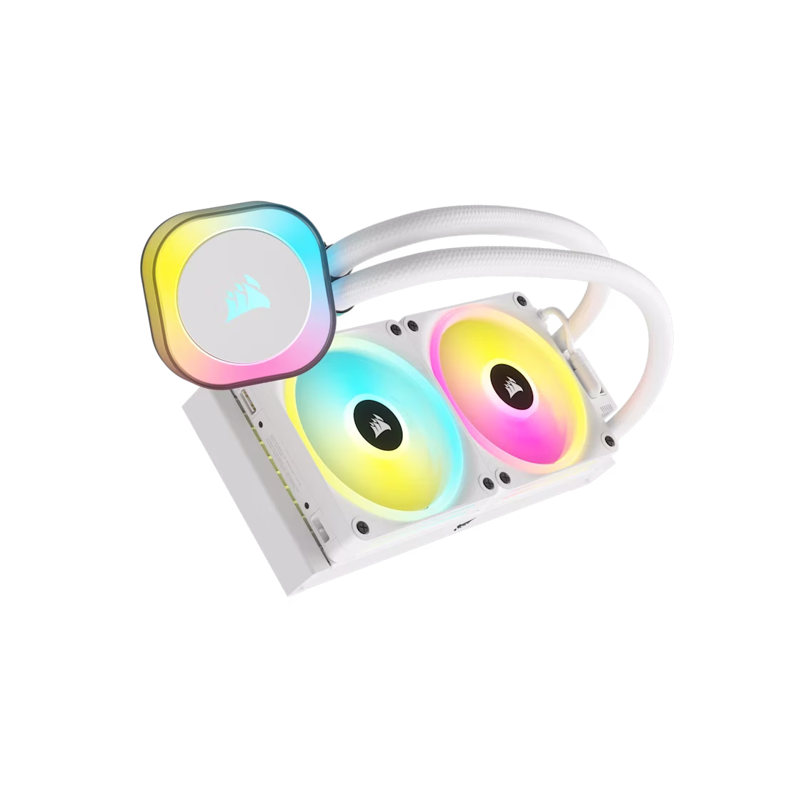 CORSAIR iCUE LINK H100i RGB AIO 240mm CPU Cooler - White, QX120 Fans, AM5/LGA 1700/1851 | CW-9061005-WW thumbnail 4