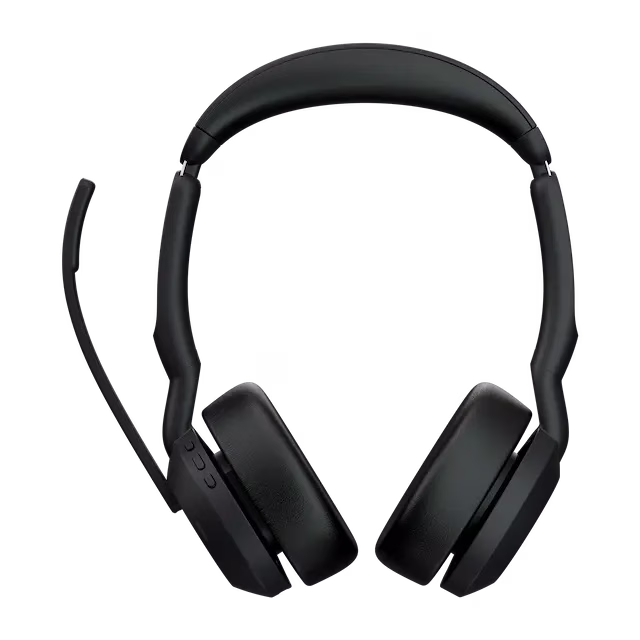 Jabra Evolve2 55 MS Stereo Wireless Headset, Link 390c USB-C Adapter, Bluetooth, Noise-Cancelling Microphones, Black | 25599-999-899 – Buy Online