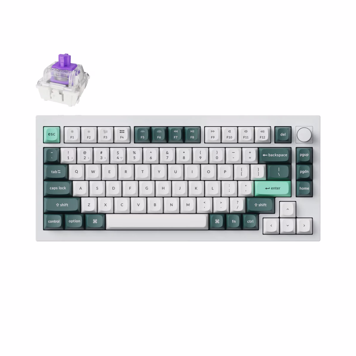 Keychron Q1 HE QMK Wireless Custom Keyboard, Full Assembled Knob, shell White | Q1H-P1-AR – Buy Online