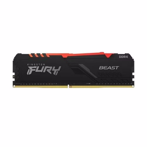 Kingston FURY Beast RGB XMP 32GB (2x16GB) DDR4 3600MT/s CL18, Non-ECC Unbuffered DIMM (Kit of 2) 1RX8 18-22-22 1.35V 288-pin 16Gbit, Black | KF436C18BBAK2/32 thumbnail 3