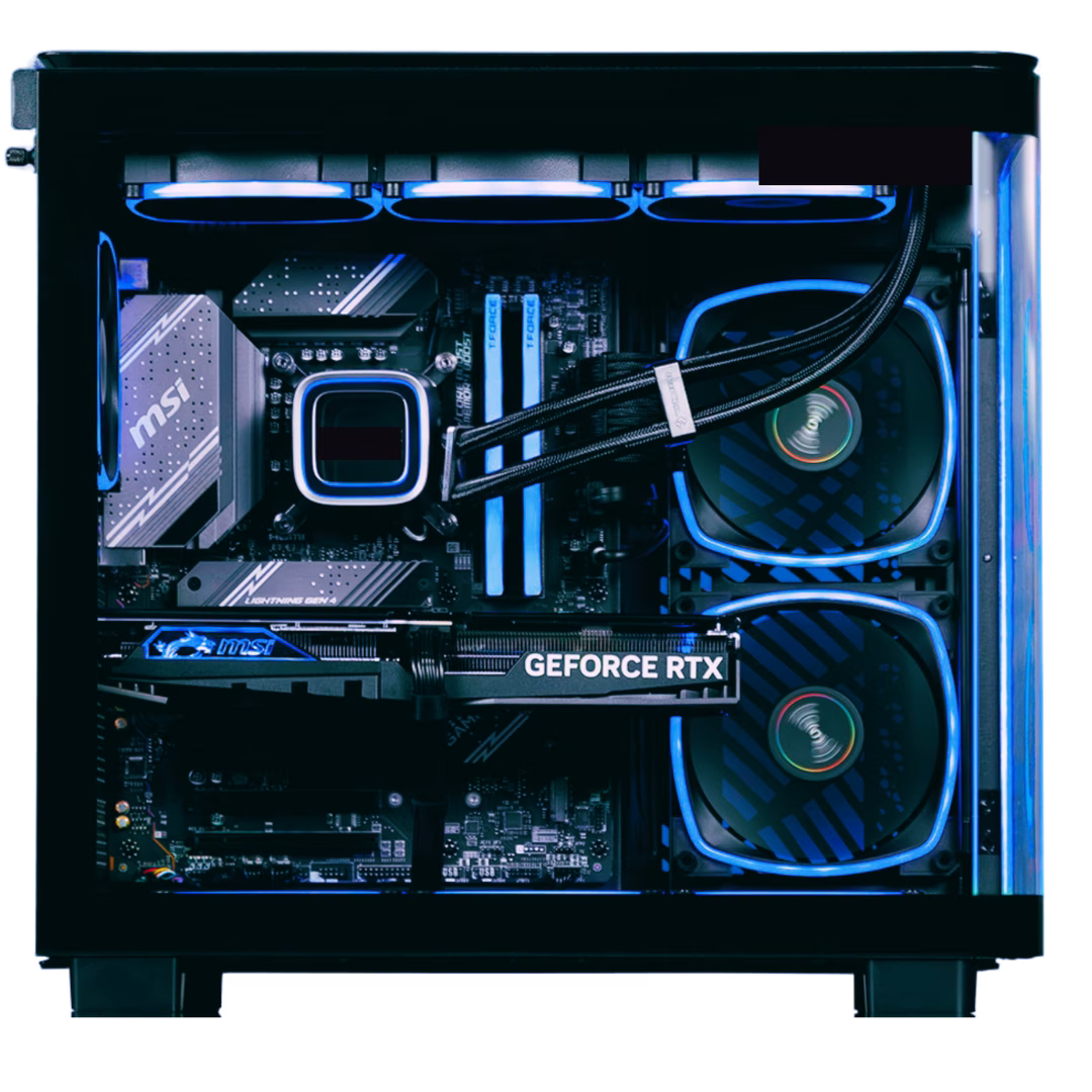 AMD Ryzen 7 9800X3D Gaming PC, Ryzen 7 9800X3D, 8 Cores, 16 Threads, 3X RTX 4080 Super 16GB OC, 32GB (2x16GB) 6400MTs AMD EXPO, 2TB 990 Pro, 850W, AIO Cooler thumbnail 2