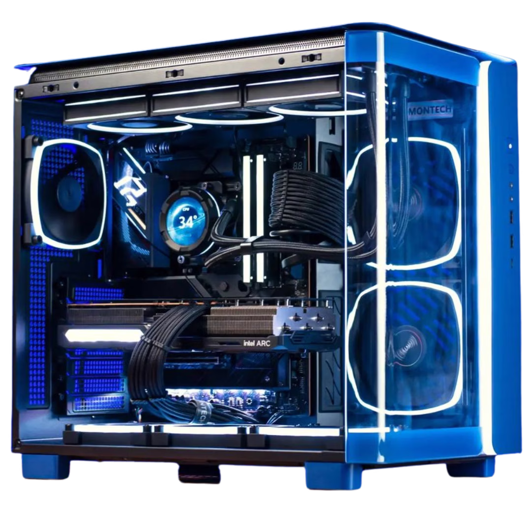 Blue High-End Gaming PC Powered By ASUS (AMD 9700X Ryzen 7, 32GB RAM, RTX 4080 SUPER GPU) thumbnail 2