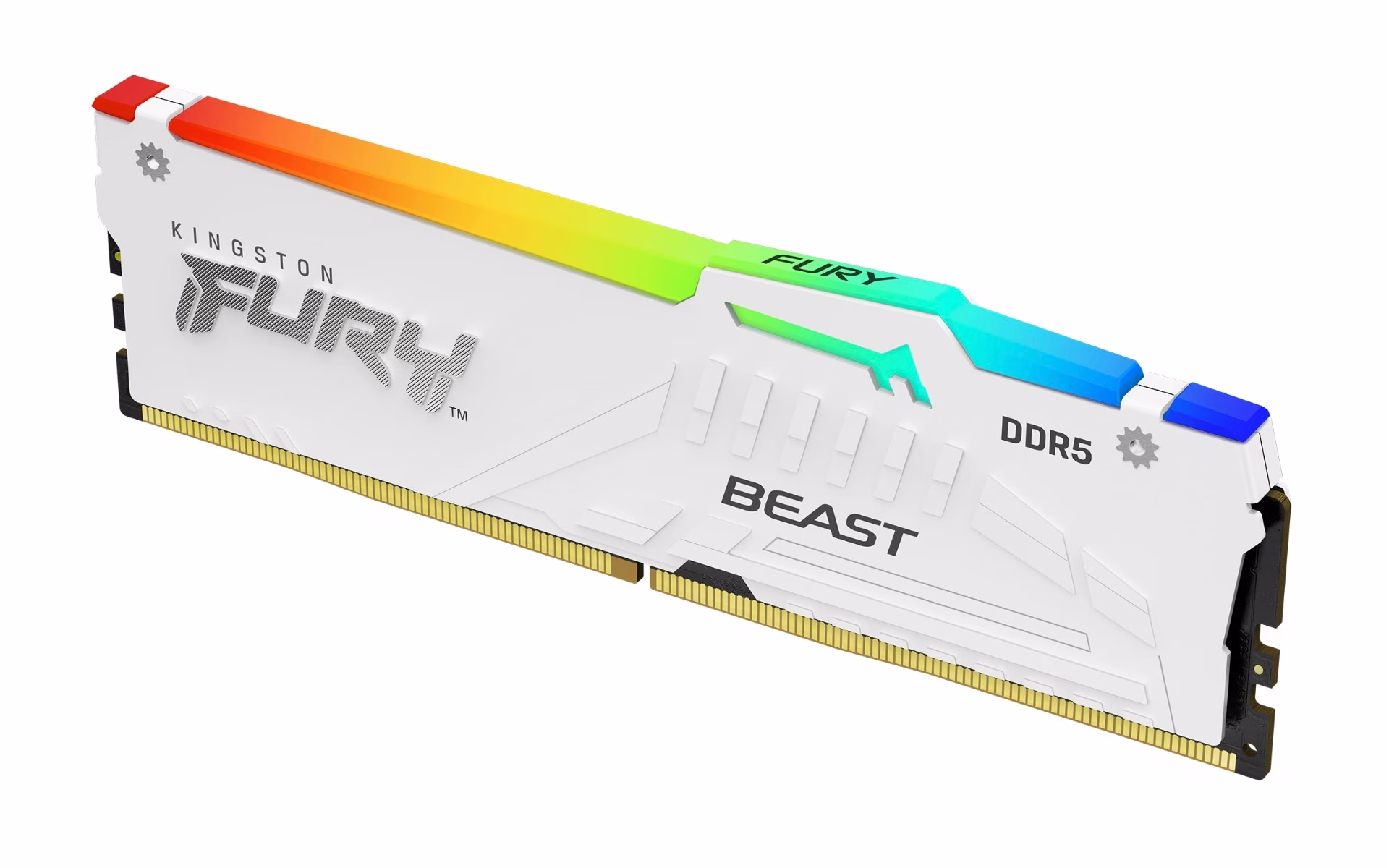 Kingston FURY Beast RGB 32GB (16GB x2) DDR5 5600MT/s DIMM [XMP], Overclocking, Plug N Play, Infrared Syncing, White | KF556C40BWAK2-32 thumbnail 4