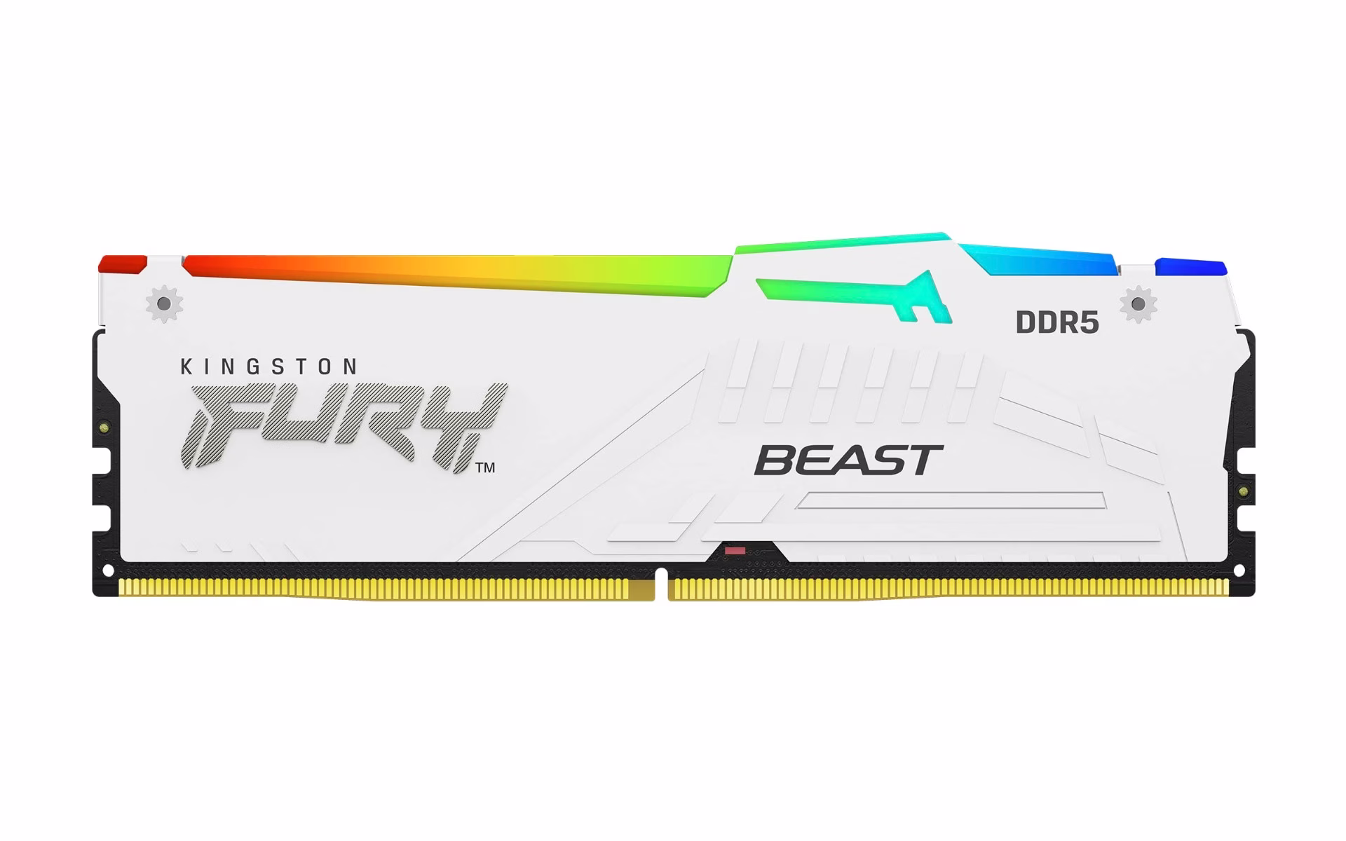 Kingston FURY Beast RGB 32GB (16GB x2) DDR5 5600MT/s DIMM [XMP], Overclocking, Plug N Play, Infrared Syncing, White | KF556C40BWAK2-32 thumbnail 2