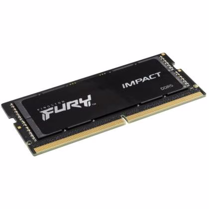 Kingston FURY Impact 16GB (1x16GB) LAPTOP RAM, DDR5, 6400MT/s, CL38, XMP, Non-ECC Unbuffered SODIMM (Single Module) 1RX8 38-40-40 1.35V 262-pin 16Gbit | KF564S38IB-16 thumbnail 2