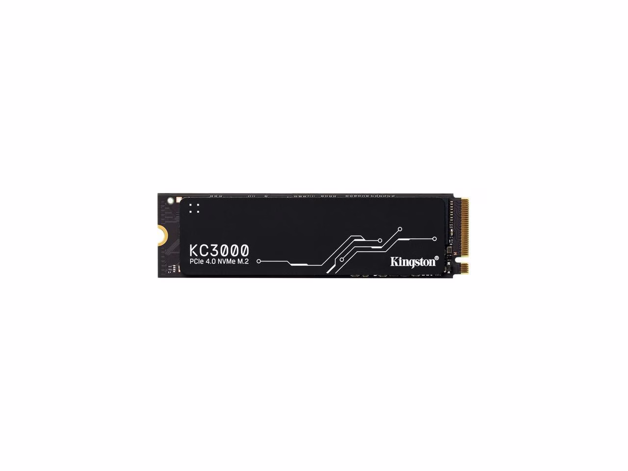 Kingston KC3000 2TB M.2 2280 Internal SSD, Up to 7000MB/s Read &Write Speed, PCIe 4.0 x4 NVMe 3D TLC, 1.6PBW Terabytes, Heatsink, Low Profile, Black | SKC3000D/2048G image