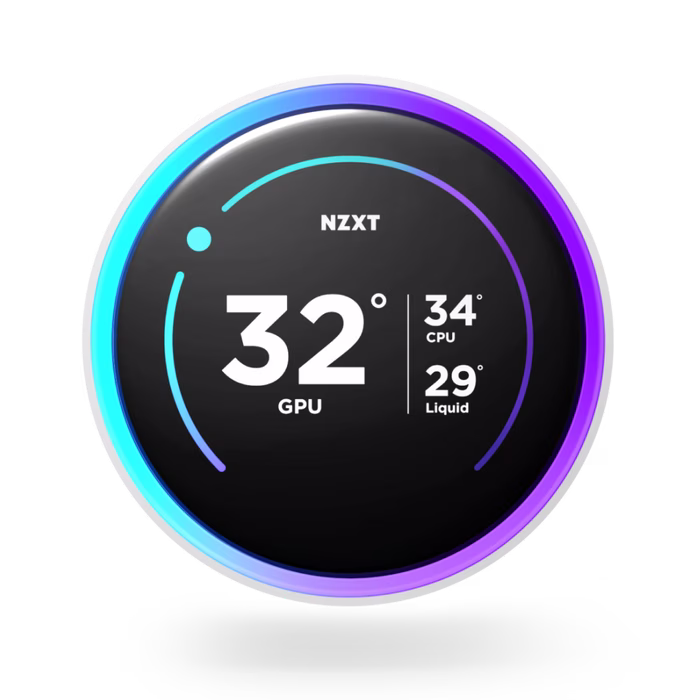 NZXT Kraken Elite 280 RGB 280mm White AIO Liquid Cooler with 2.72" IPS LCD & RGB, 98.61 CFM Airflow, 3.2 mm H???O Pressure, Fluid Dynamic Bearing | RL-KR28E-W2 thumbnail 5