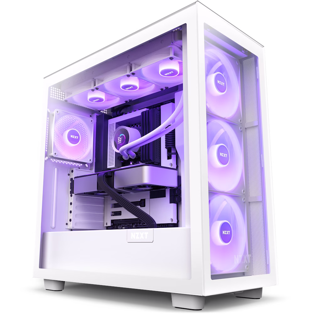 NZXT Kraken 360 RGB AIO Liquid Cooler with LCD Display & RGB Fans, 360mm Radiator, 3x 120mm F120 RGB Fans, Copper Water Block, White | RL-KR360-W1 thumbnail 6